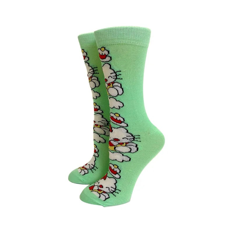 Anime New Fashion Colorful Funny Happy Casual Long Women Socks