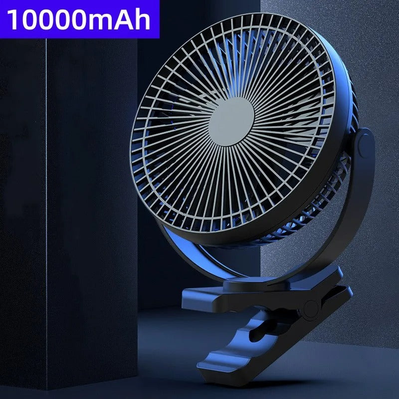USB Charging Home Room Table Wireless Electric Fan 10000mAh Battery Outdoo