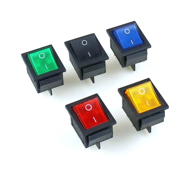 Rocker Switch On Off 6 Pin With Led 4 16A 250V 220V