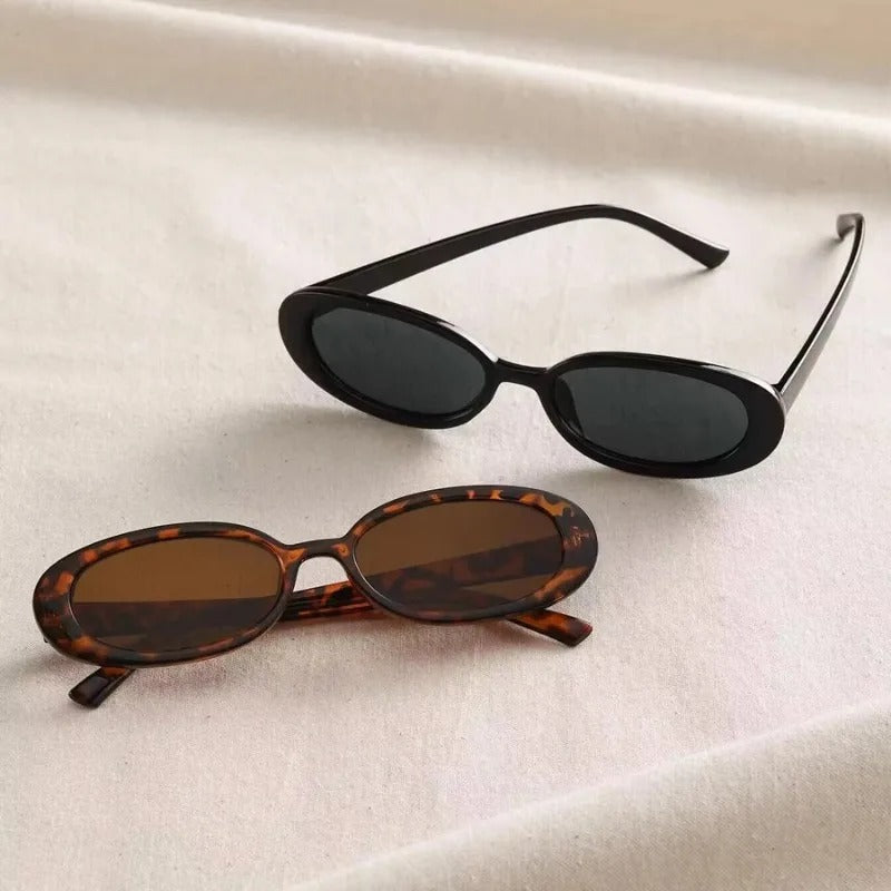 Vintage Oval Sunglasses Women Luxury Designer