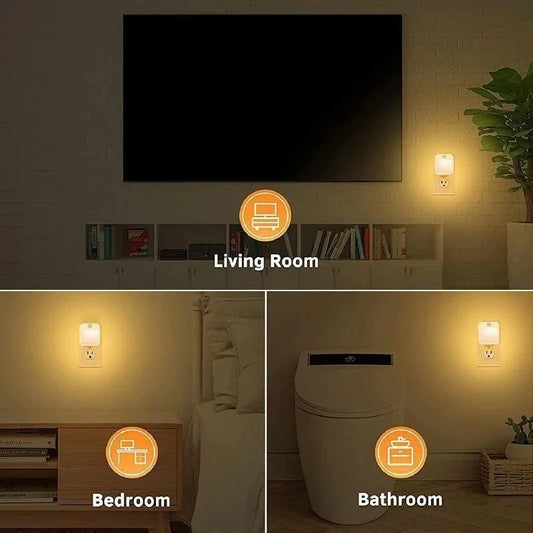 Motion Sensor LED Night Lights EU Plug Dimmable Cabinet Light