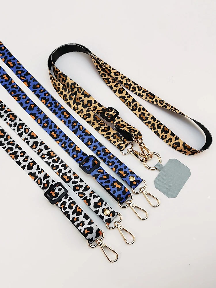 Leopard Print Crossbody Cell Phone Lanyard Strap Neck