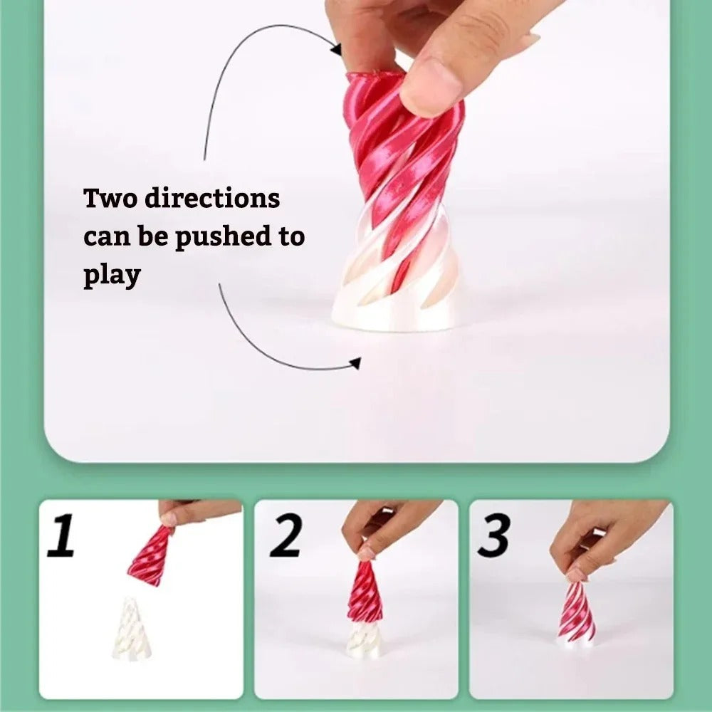 3D Printed Spiral Cone Toy Impossible Pyramid Passthrough Sculpture Pass