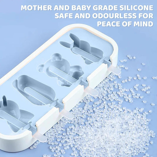 Popsicles Molds Kids Baby Cute Shapes Silicone Mini Popsicle