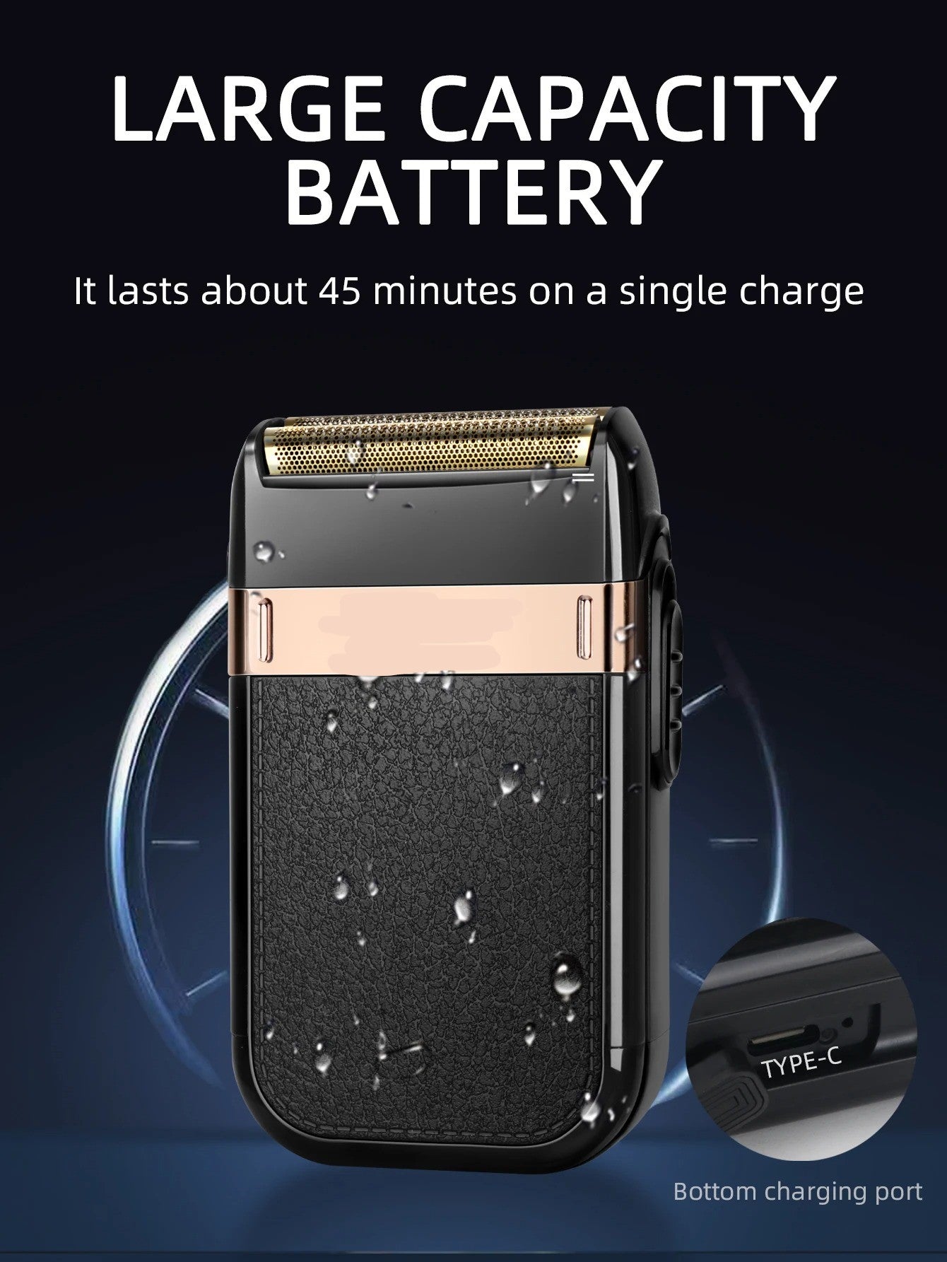 Electric Shaver for Men Waterproof Twin Blade