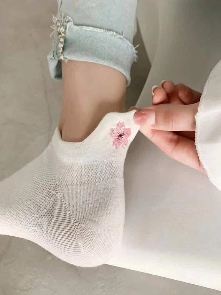 5 Pairs Women Cartoon Short Socks