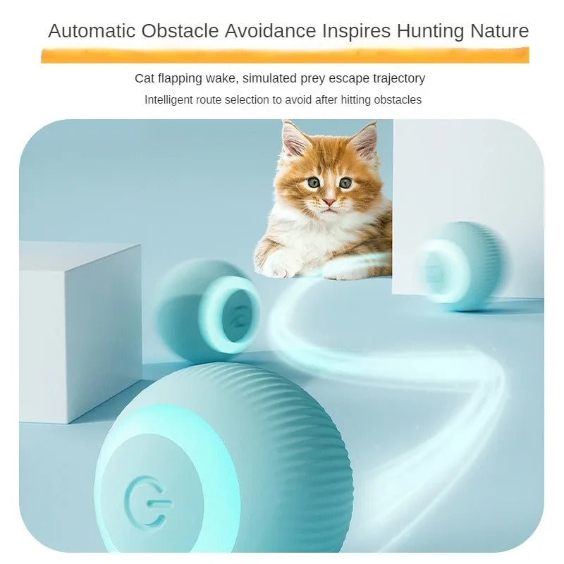 Automatic Moving Cats Toy Interactive Ball Rechargeable Rolling