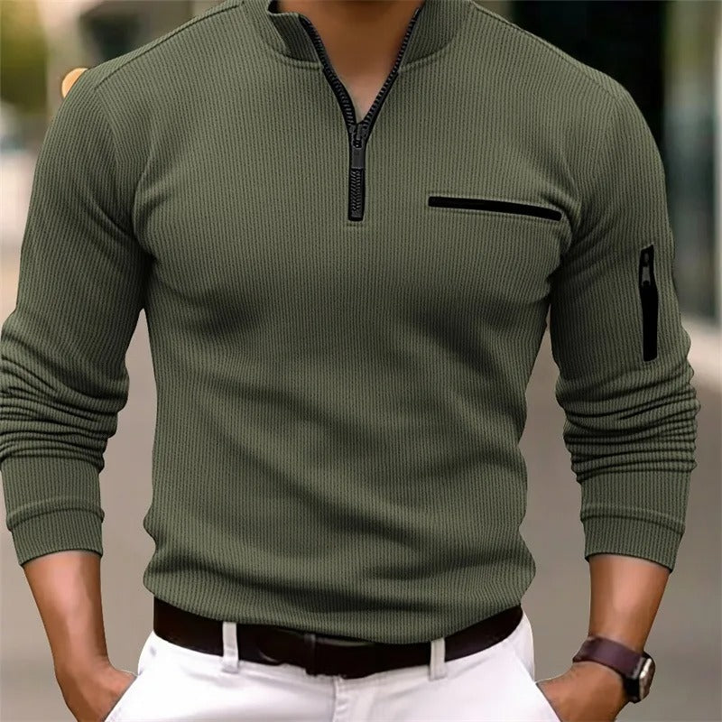New men's arm zipper spring and fall leisure sports