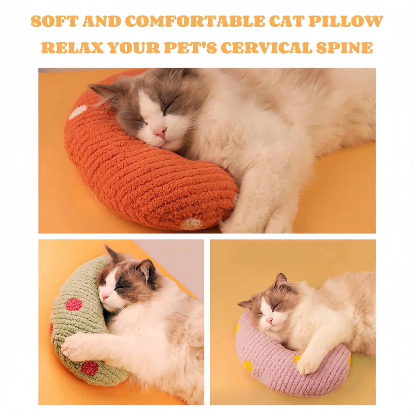 Cat Pillows for Indoor Cat and Puppy Dog Pillows U-Shaped