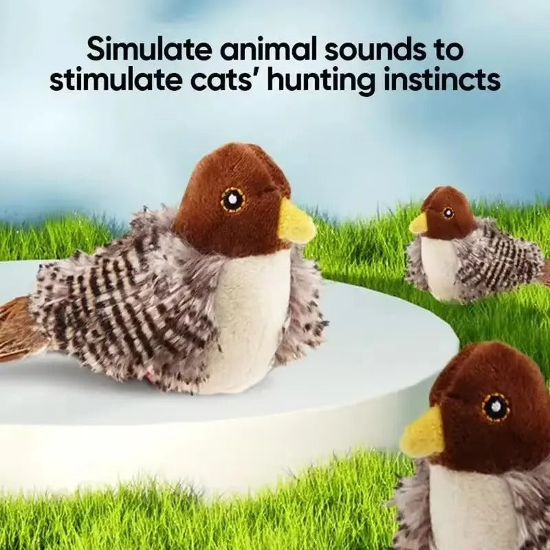 1pc Interactive Electronic Cat Toy, Automatic Chirping Bird Toy
