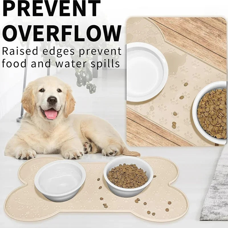 Dog Food Mat Anti-Slip Silicone Thicker Pet Placemat Waterproof