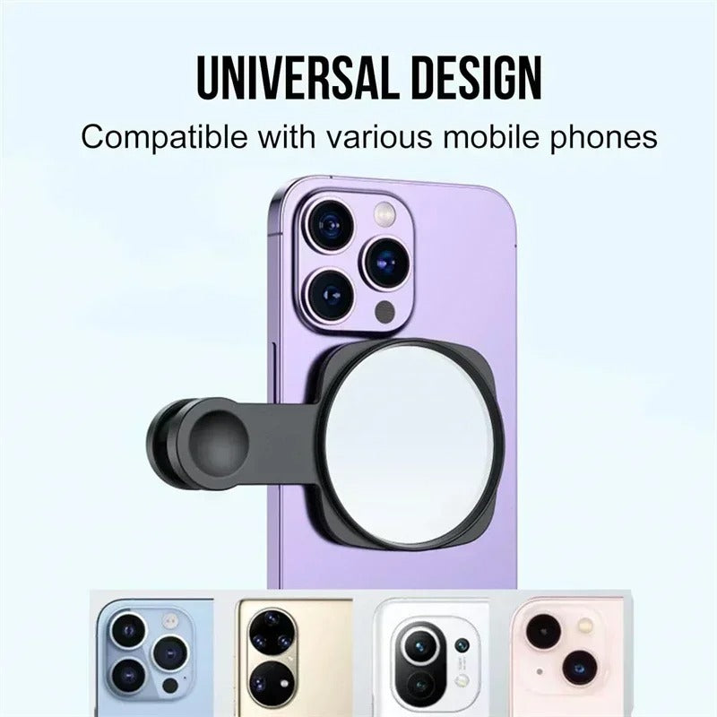 Smartphone Camera Lens Selfie Mirror Clip Kit for iPhone Samsung