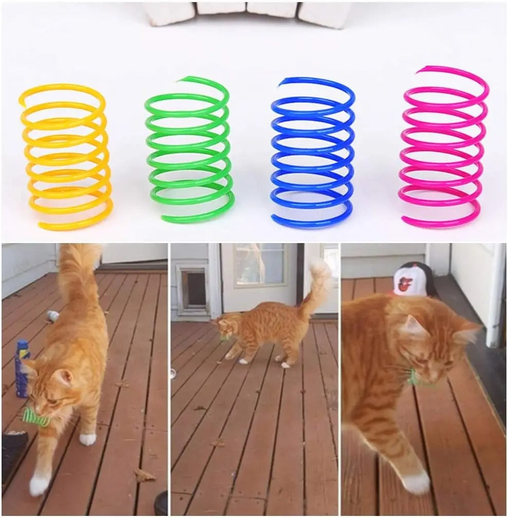 Cat Spring Toy, Cat Spiral Toys Interactive for Indoor Colorful