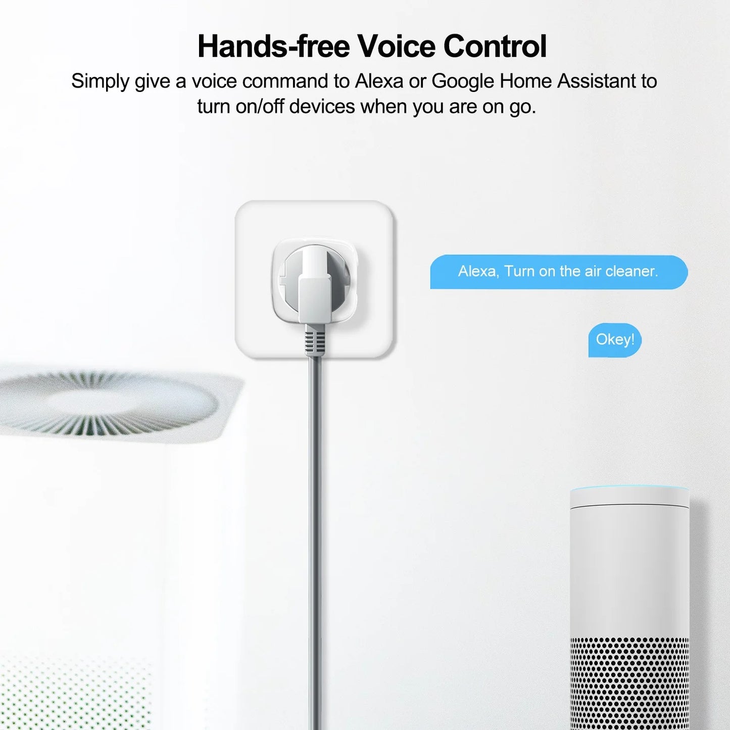 16A EU Smart Wifi Power Plug with Power Monitor Smart Home