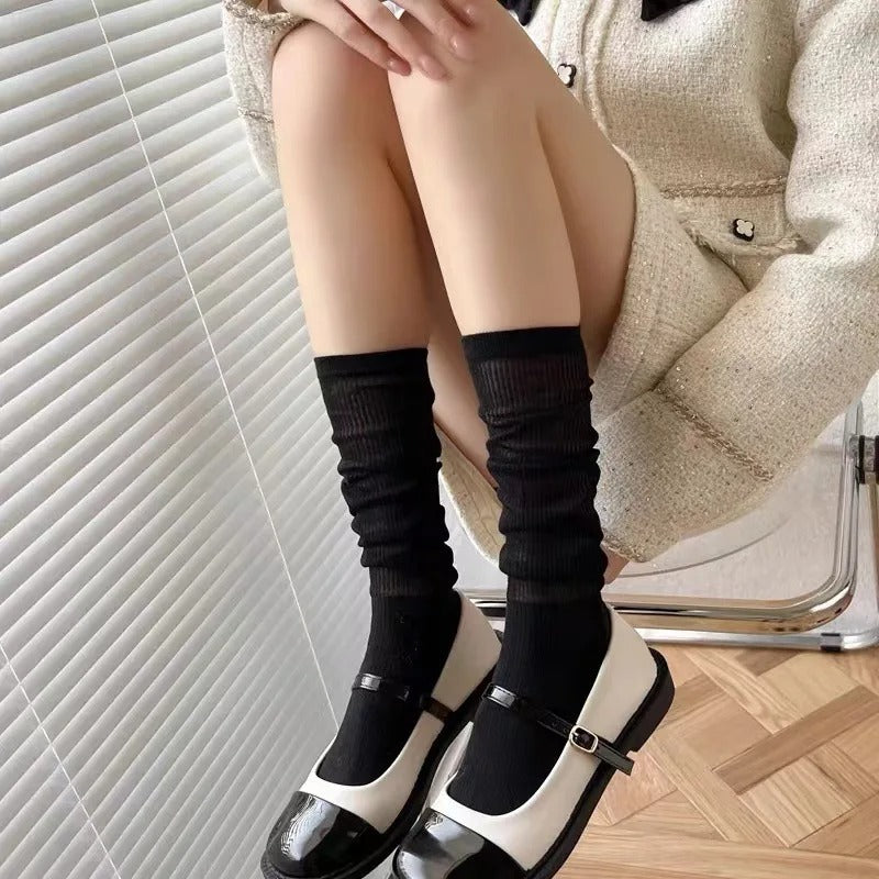 New Slim Calf Socks Pure Desire Pile up Socks Women's