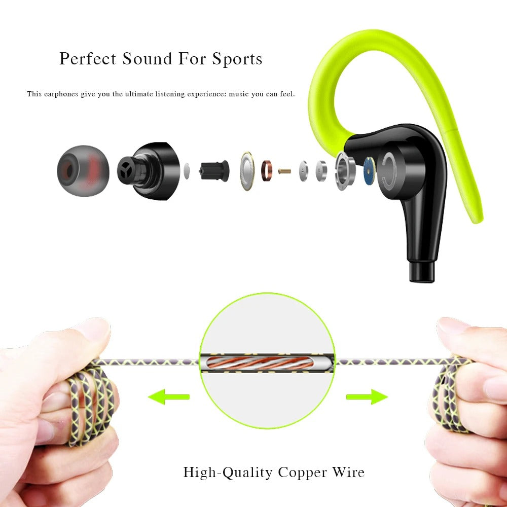 Earphones 3.5mm Sport Earphone Super Stereo Headsets