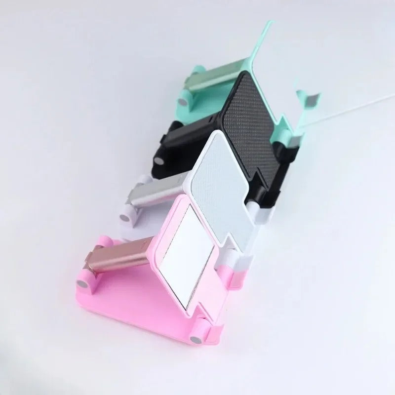 Foldable Desktop Phone Holder Fashion Mirror Design