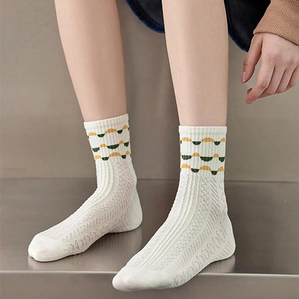 10 Pairs Women Cartoon Socks Creative Fashionable