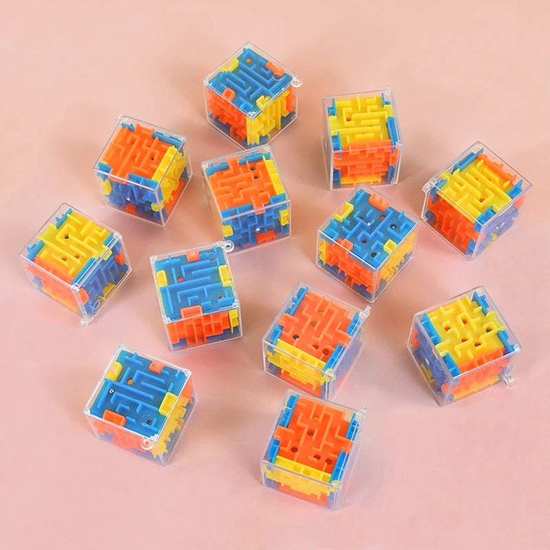 1-10Pcs 3D Cube Rolling Beads Maze Kids Toy