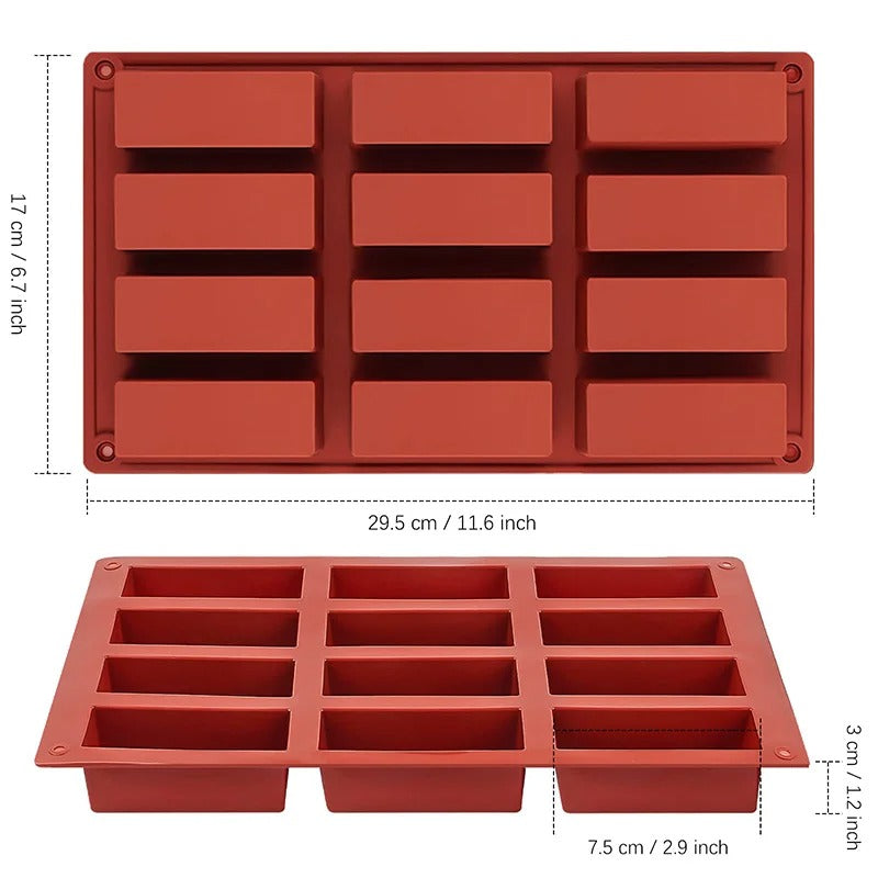 Rectangle Silicone Candy Molds for Baking Energy Bars