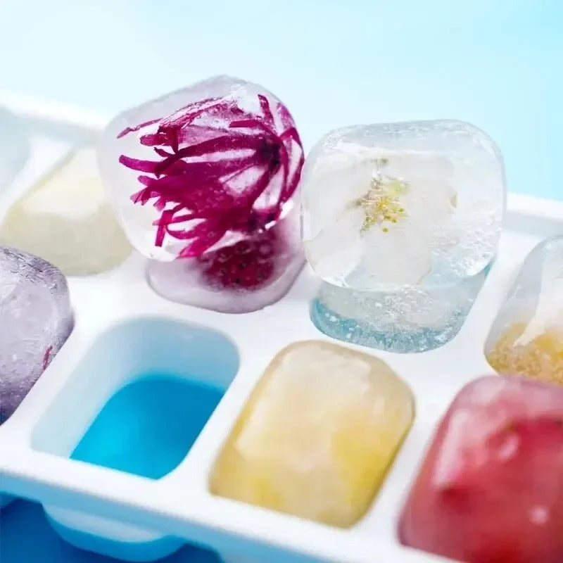 14-Grid Silicone Ice Cube Tray Mold, Square Non-Toxic & Durable Ice Cube