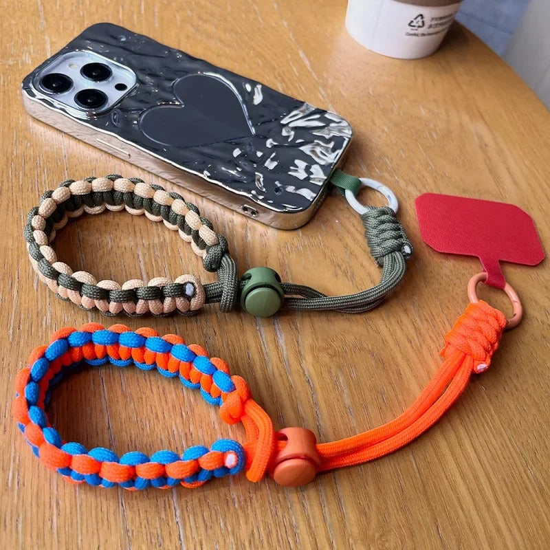 Handwoven Adjustable Mobile Phone Universal Wrist Strap