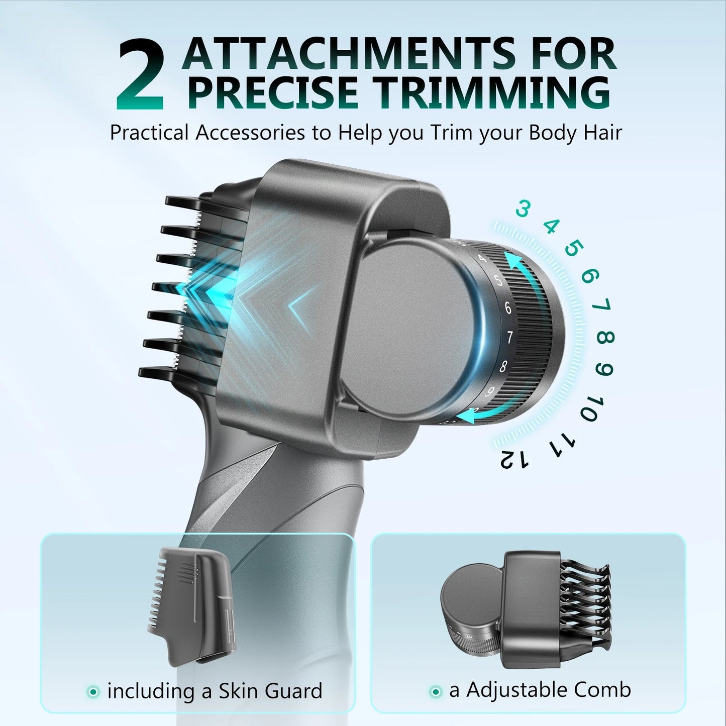 Electric Body Hair Trimmer Groomer Clipper IPX5 Waterproof