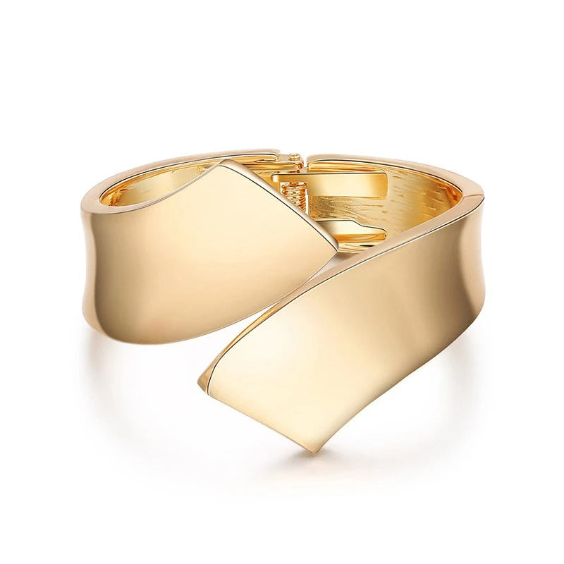 Smooth Irregular Geometric Cuff Bracelets For Women