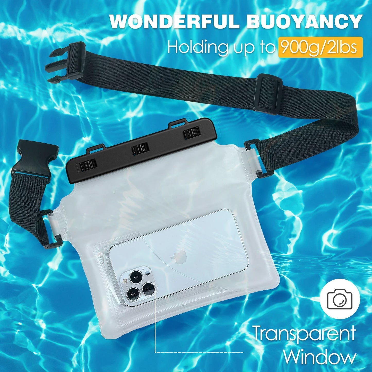Waterproof Phone Pouch Fanny Pack Floating Dry Bag  Compatible with iPhone