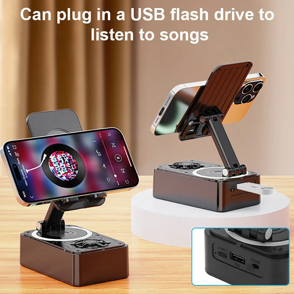 3-in-1 Car Phone Holder with 9D Audio Wireless Speaker