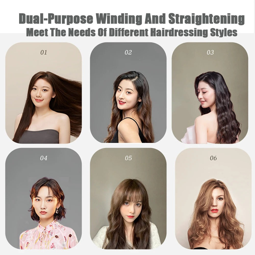 Mini Splint Flat Iron Hair Straightener Curling Wand Curly