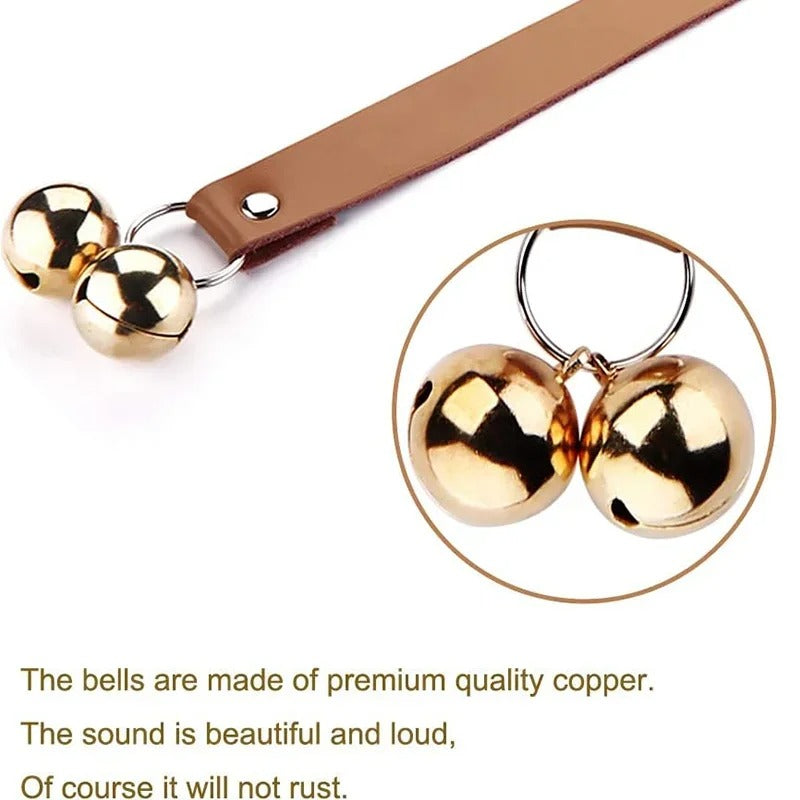 Leather Dog Doorbells for Door Knob Potty Training