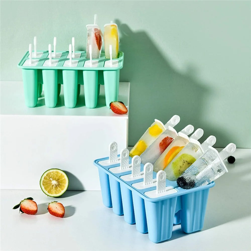 Popsicle molds 10 Pieces Popsicle Molds Silicone BPA Free Ice Pop Easy