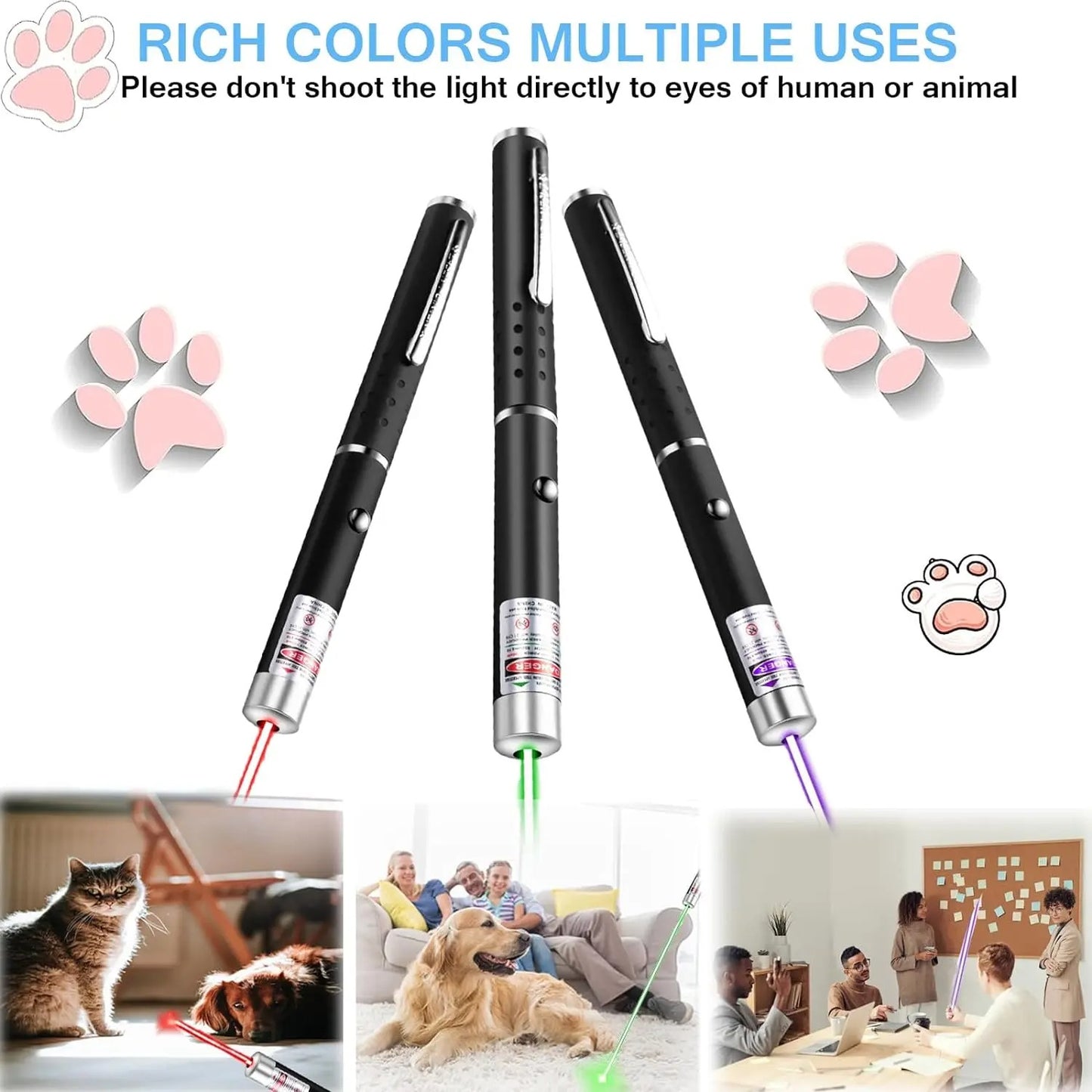 Mini 2 in1Cat Keychain Fun Pointer No battery Portable Laser Toy