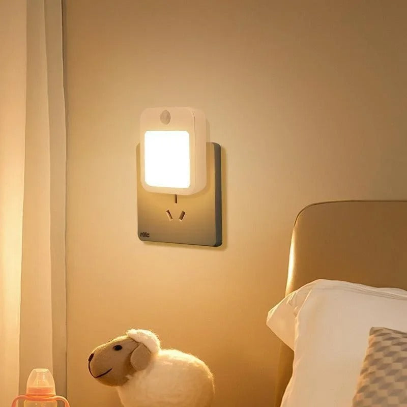 Motion Sensor LED Night Lights EU Plug Dimmable Cabinet Light