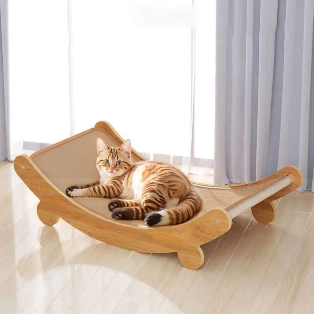 Wooden Cat Scratching Pads Multifunction Cats Sleeping Bed
