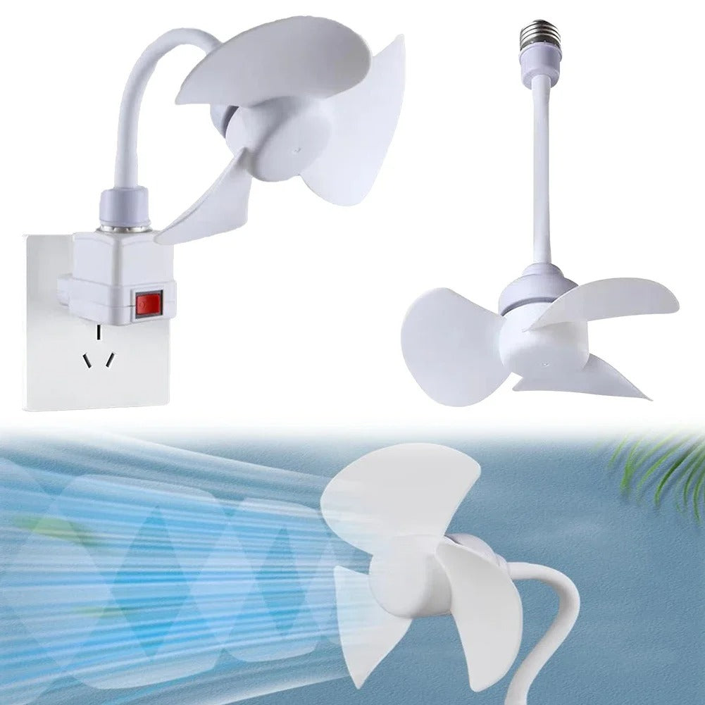 LED Mini Ceiling Fan E27 Base/USB Chandelier Ceiling Fan Hose Extender Light