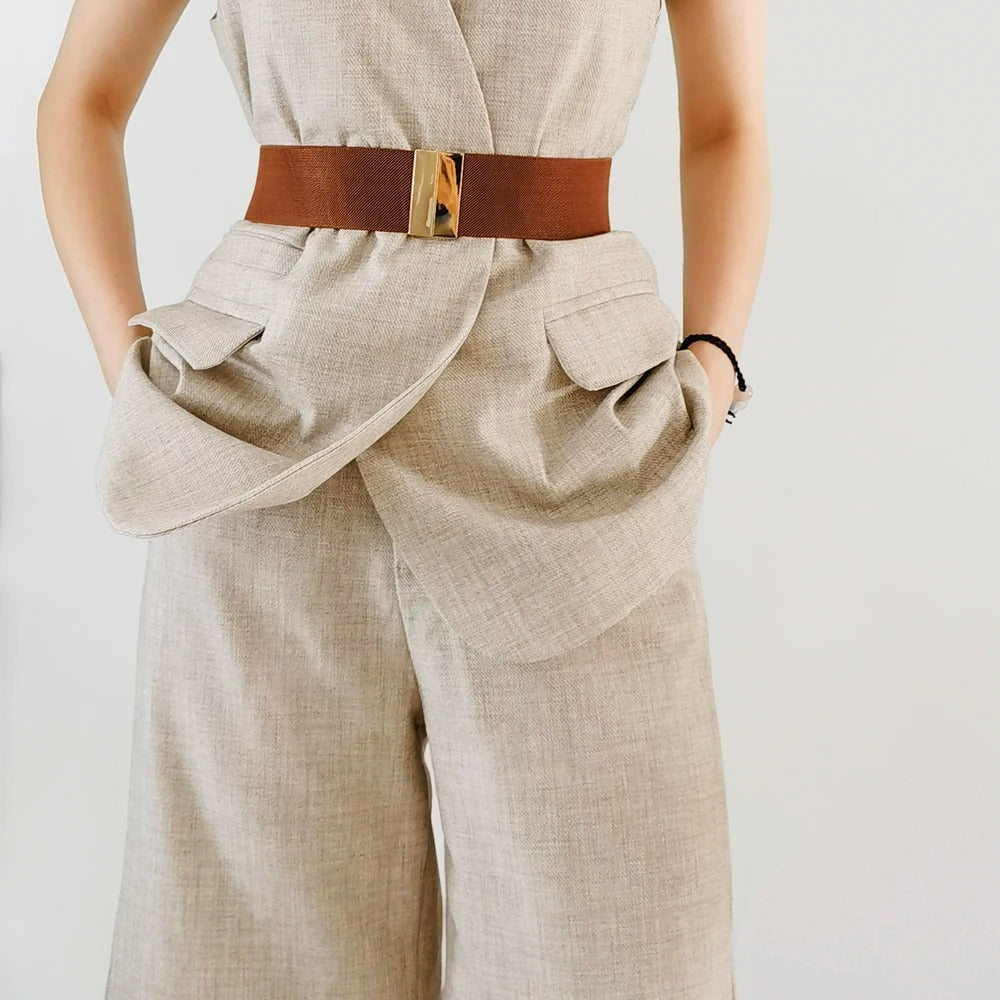 High Quality Belts for Women Black Waist Elastic Ladies Band