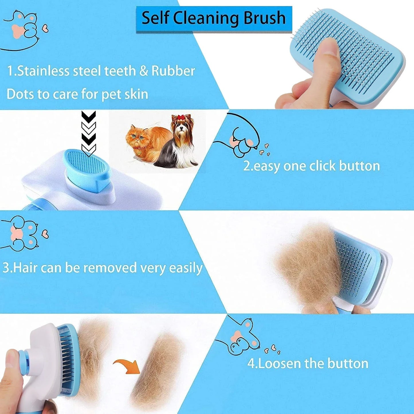 Dog Hair Remover Brush Cat Dog Hair Grooming And Care