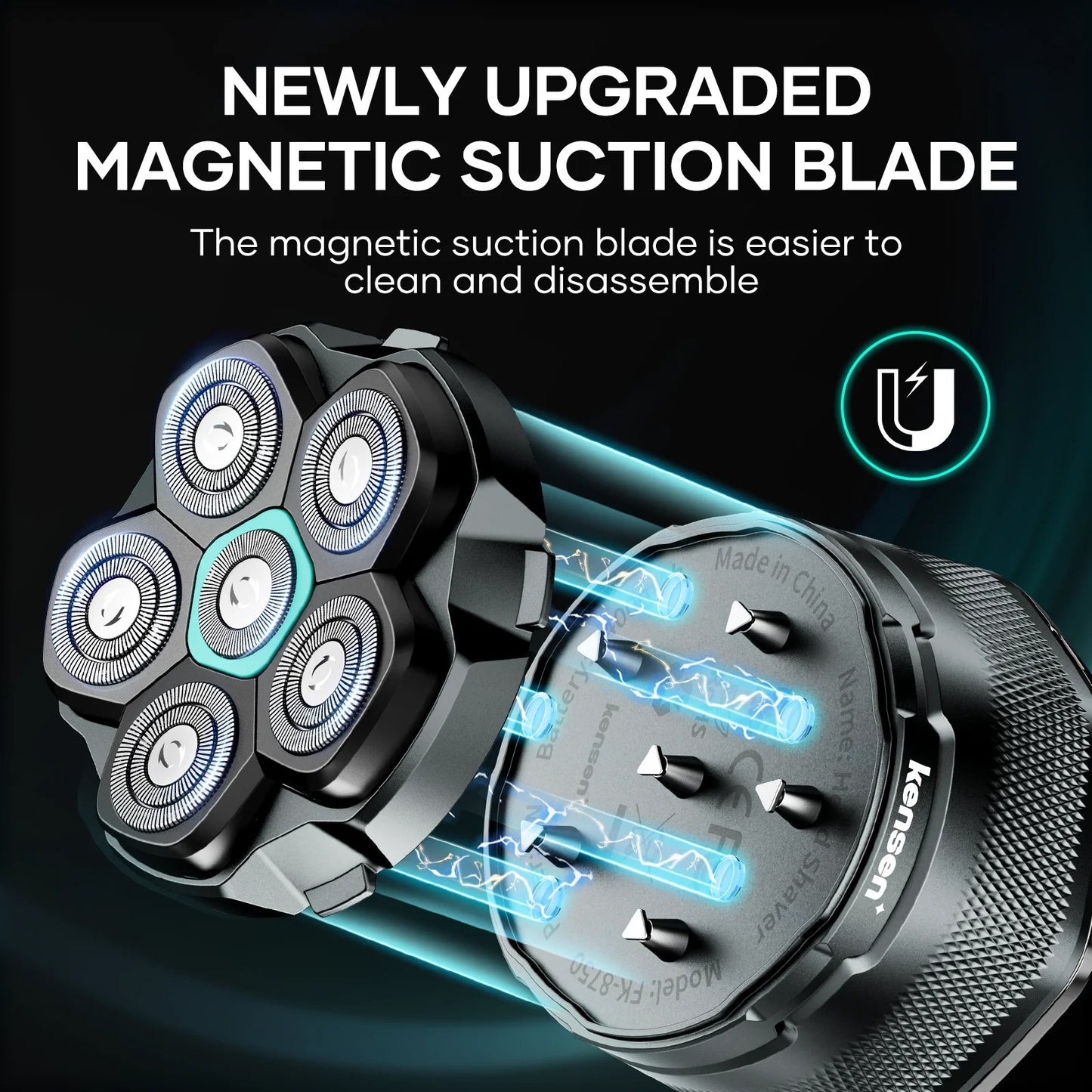 Electric Head Shavers for Men Magnetic Razor Hair Trimmer