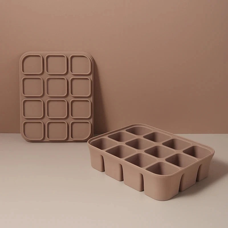 12 Grid Ice Cube Mold Silicone Ice Cube Tray Square Tray Mould
