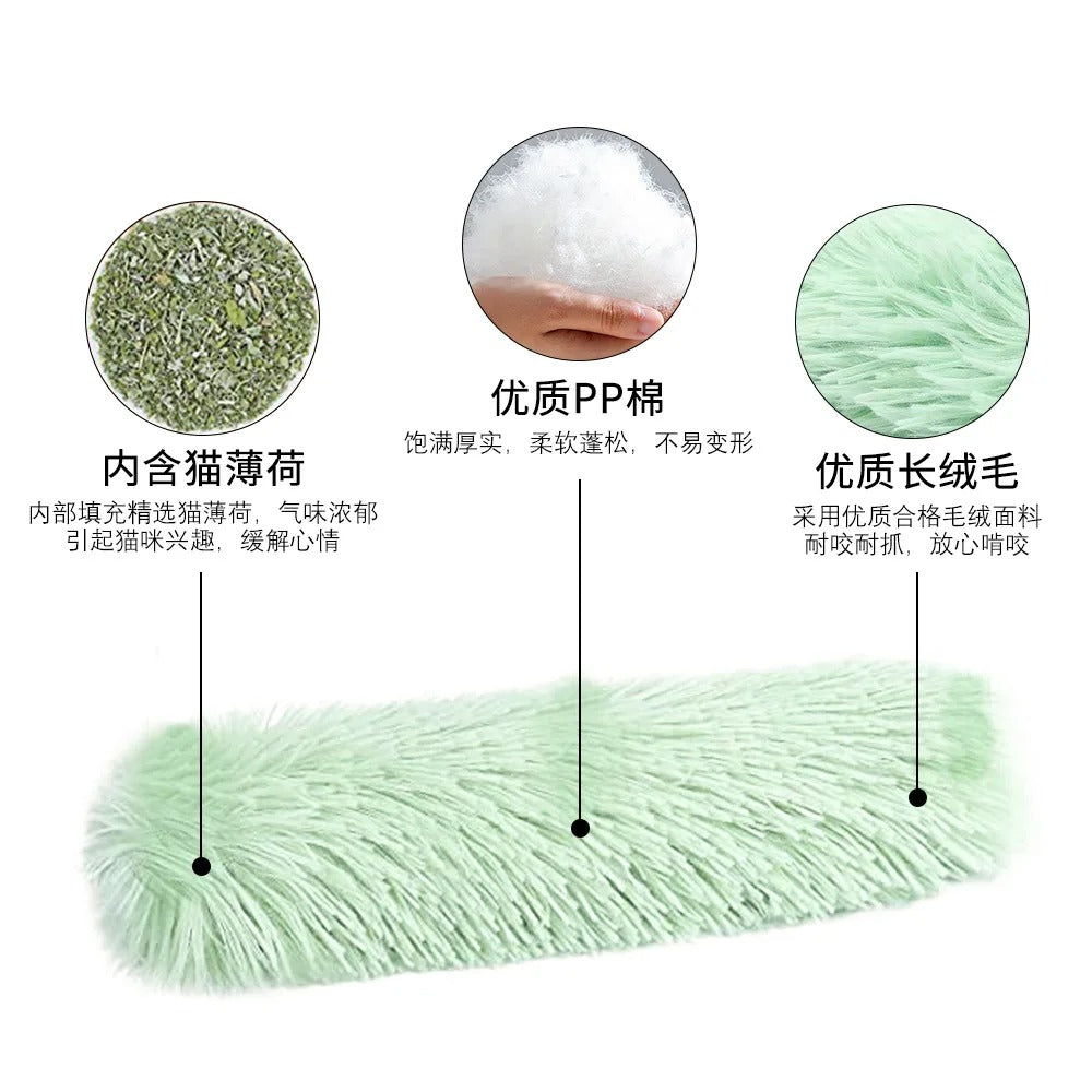 Plush Cat Chew Toy Catnip Self-hi Bite Toys