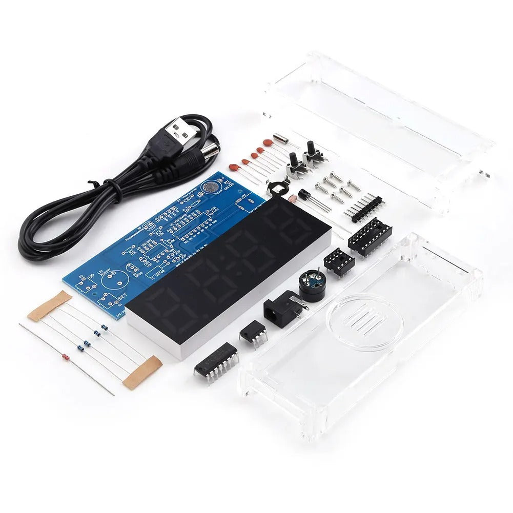 Colorful DIY Digital Clock Kit Alarm