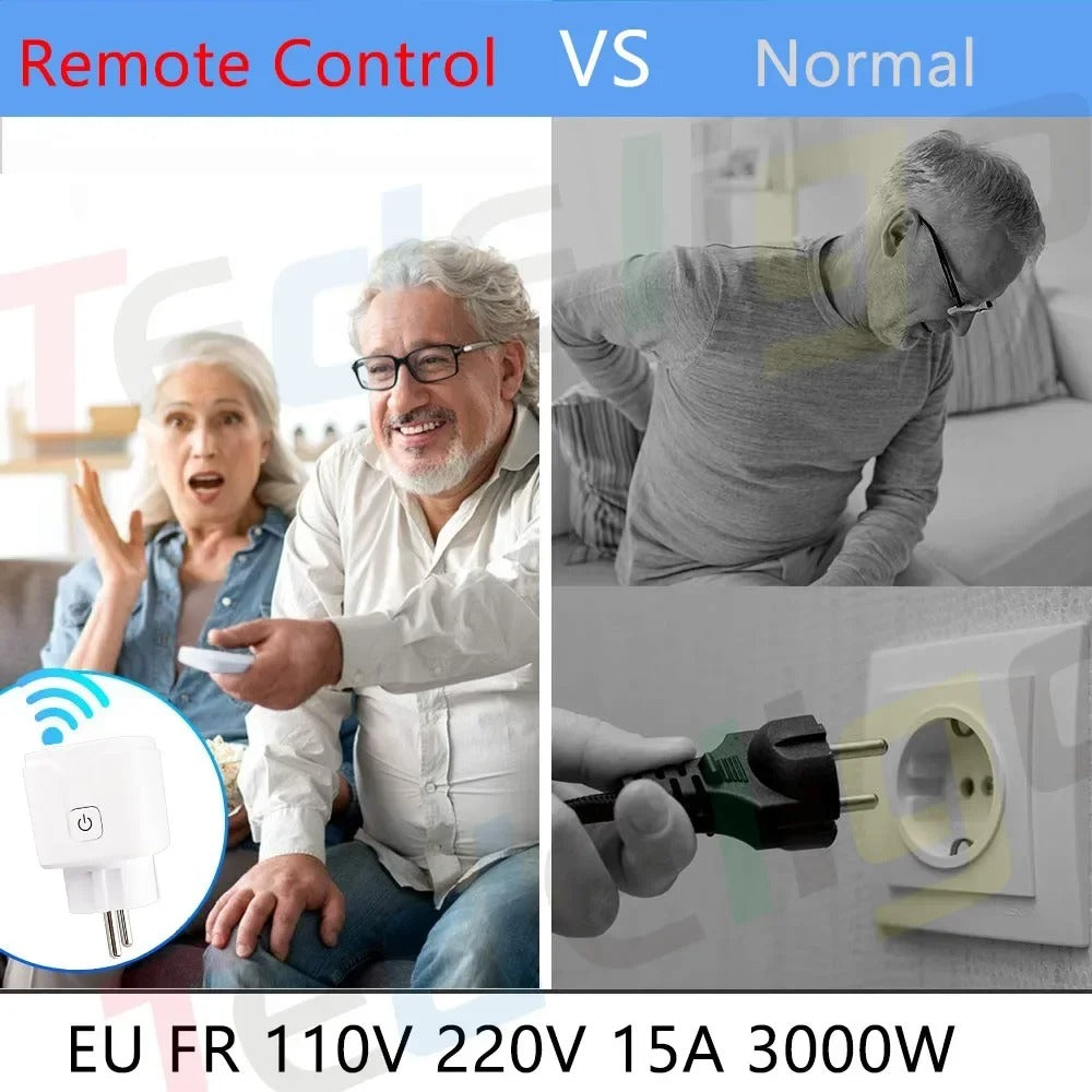 Electrical Socket 433MHz Wireless Remote Control Plug 3000W EU