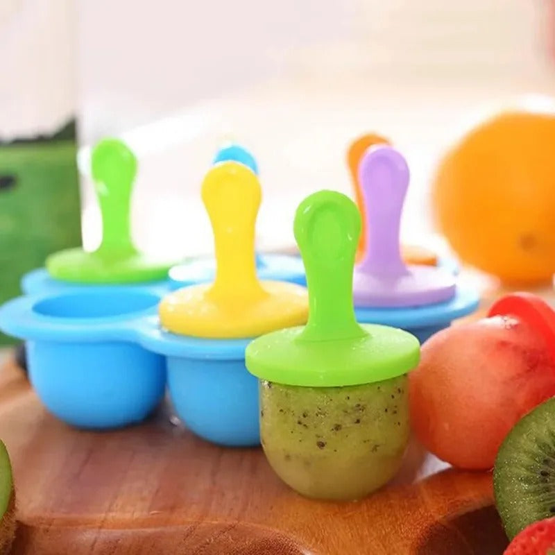 Ice Cream Mold Silicone Popsicle Bar Reusable Non-stick Ice Cube
