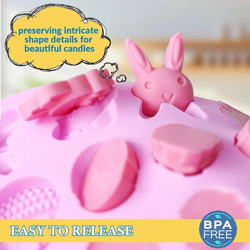 Silicone Gummy Chocolate Mold 9 Shaped Egg Rabbit