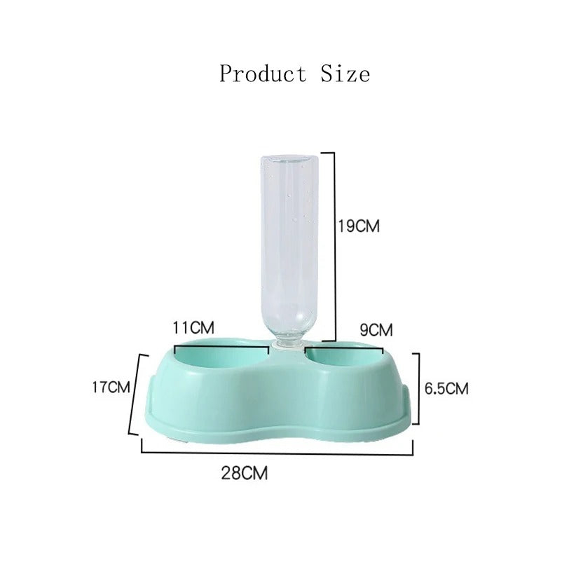 Pet Cat Bowl Automatic Feeder Water Dispenser Dog Cat Food Bowl