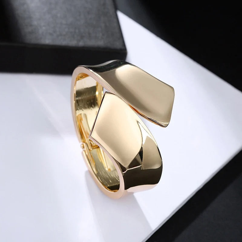 Smooth Irregular Geometric Cuff Bracelets For Women