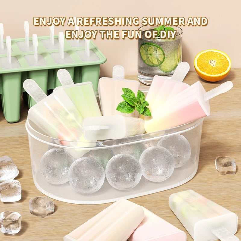 Popsicle Molds Silicone 10 Cavity Popsicle Trays Freezer