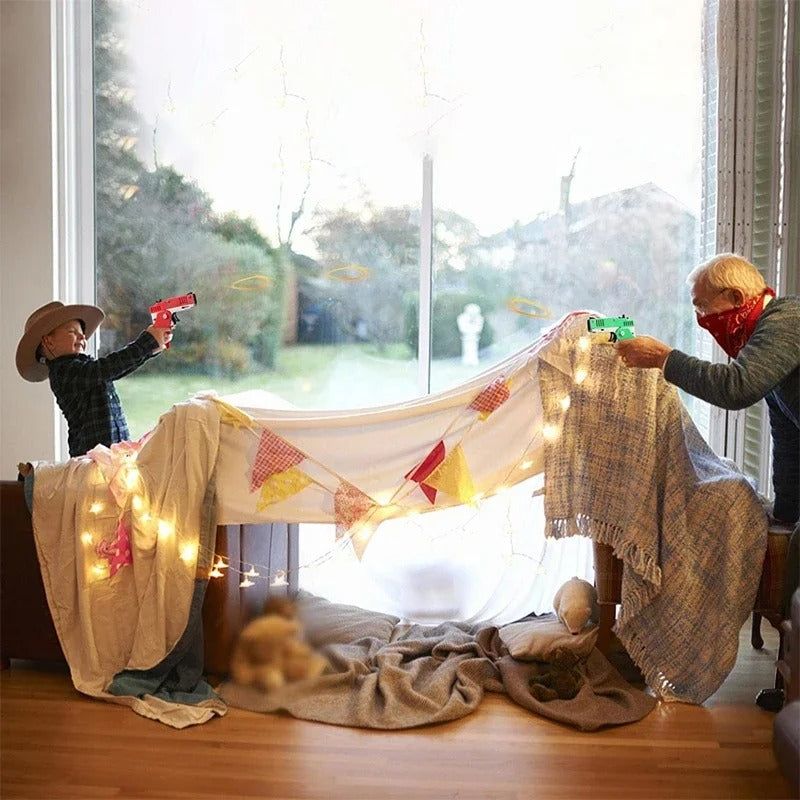 1PCS keychain gun 60 rubber bands rubber band gun Shooting Pistol